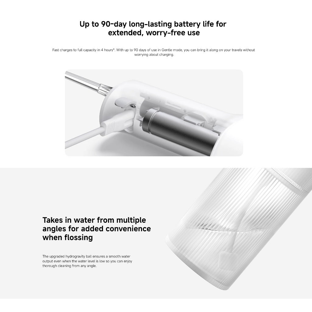 Xiaomi Mijia Water Flosser 2 Portable Dental Irrigator with 5 Modes & USB-C Charging