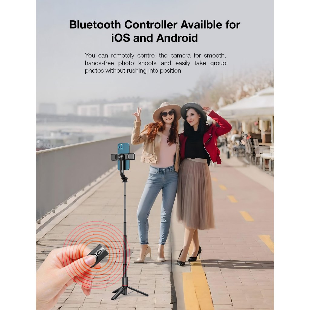 GXM Selfie Stick LED Light Phone Holder Bluetooth Tripod Twins Lights Premium Aluminum Travel SS02