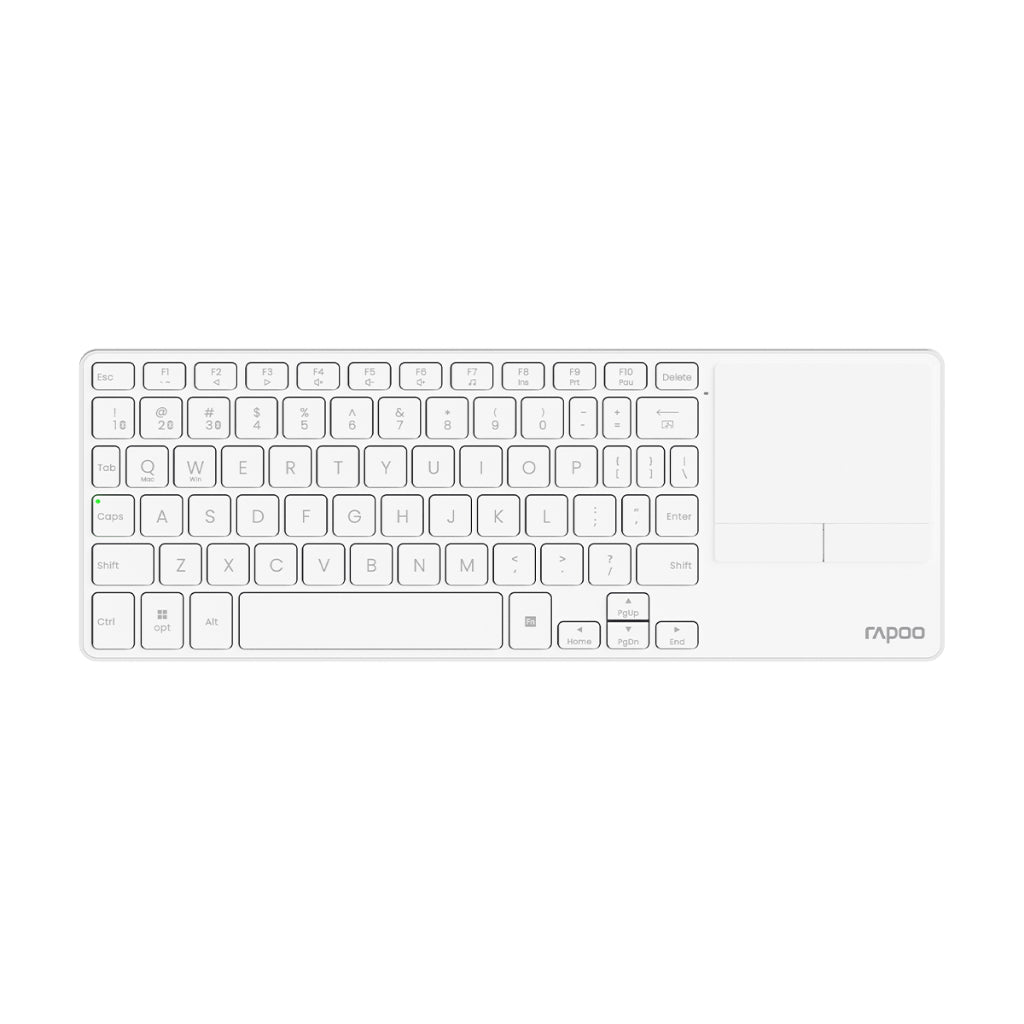 Rapoo E900T Wireless Keyboard with Touchpad | Bluetooth 5.0 / 4.0 & 2.4GHz | Multi-Device | Windows & macOS