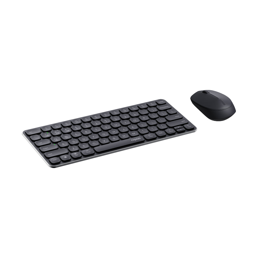 RAPOO 9010M Wireless Keyboard Mouse Combo | Ultra-Slim 78 Keys | Bluetooth + 2.4G | Silent | 24M SG Warranty