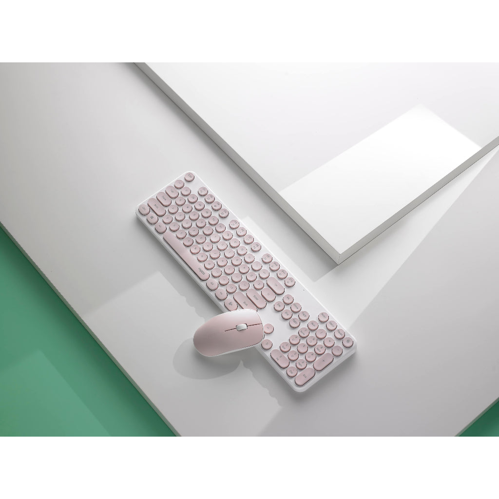 RAPOO X260S 2.4G Wireless Keyboard Mouse Set | Silent Typing | 1000DPI Optical Mouse | 24-Month Warranty