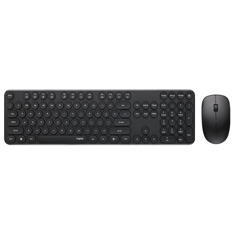 RAPOO X260S 2.4G Wireless Keyboard Mouse Set | Silent Typing | 1000DPI Optical Mouse | 24-Month Warranty