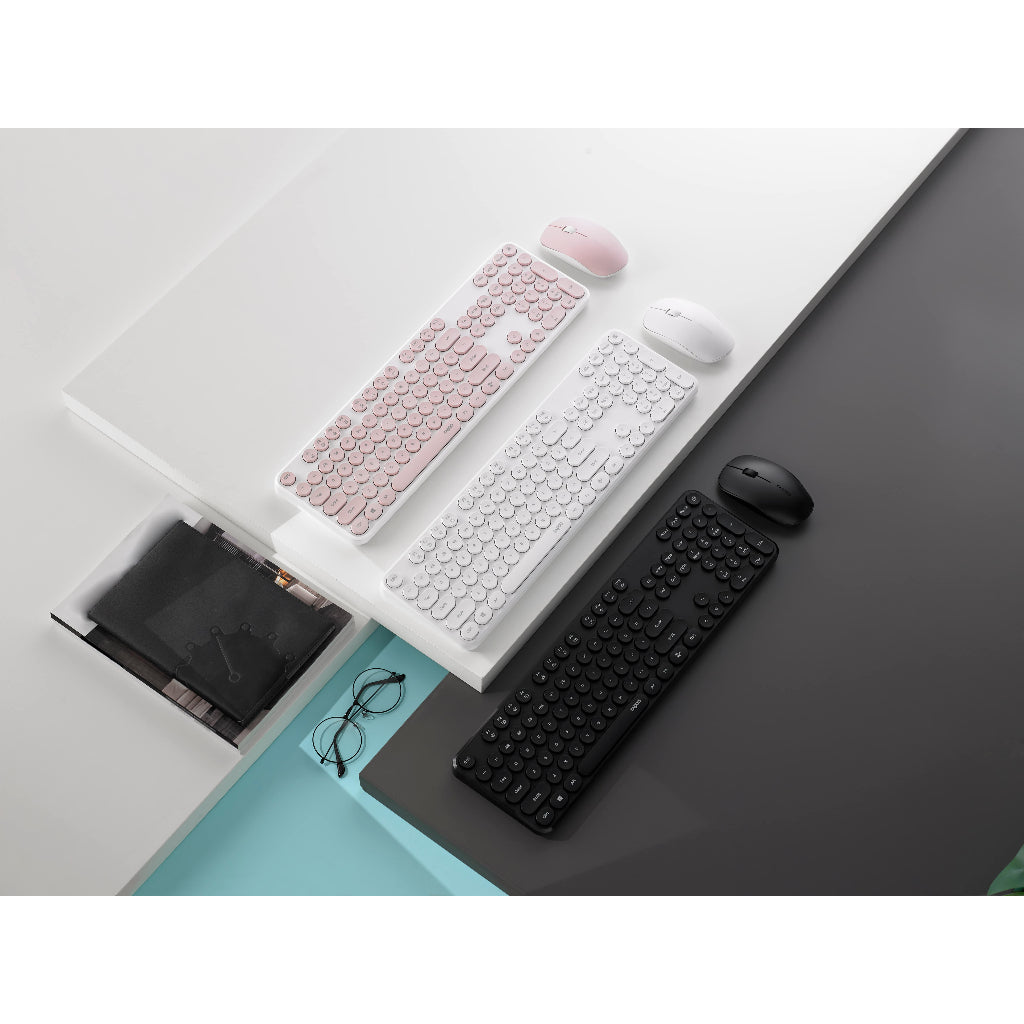 RAPOO X260S 2.4G Wireless Keyboard Mouse Set | Silent Typing | 1000DPI Optical Mouse | 24-Month Warranty