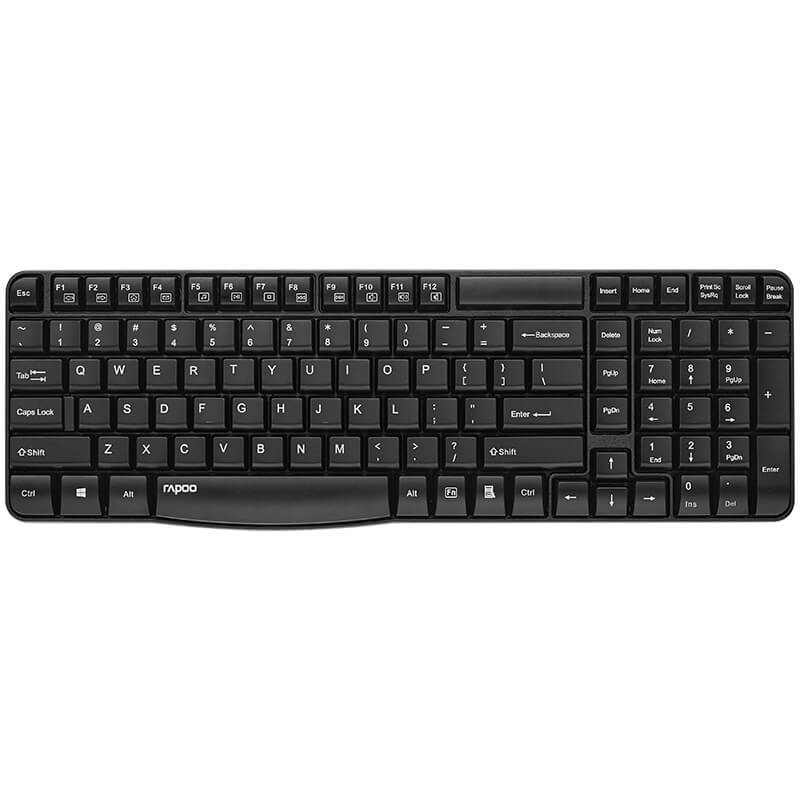 RAPOO E1050 Wireless Keyboard 2.4G | 104 Keys | Spill-Resistant | 12 Months Battery | 2-Year SG Warranty