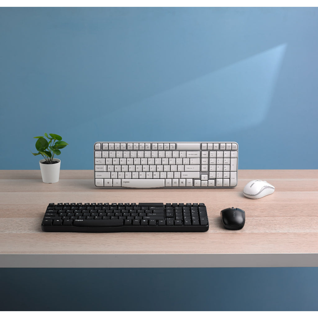 RAPOO X1800S Wireless Keyboard & Mouse Combo | E1050 + M10 Plus | 2.4G | 104 Keys | 1200DPI | 2-Year SG Warranty