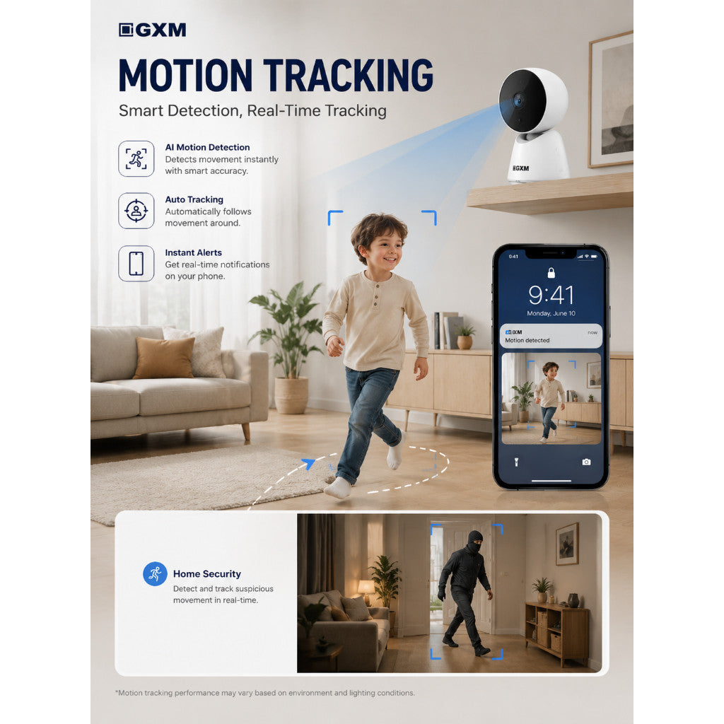 GXM P3 360° 2K Smart AI Camera CCTV