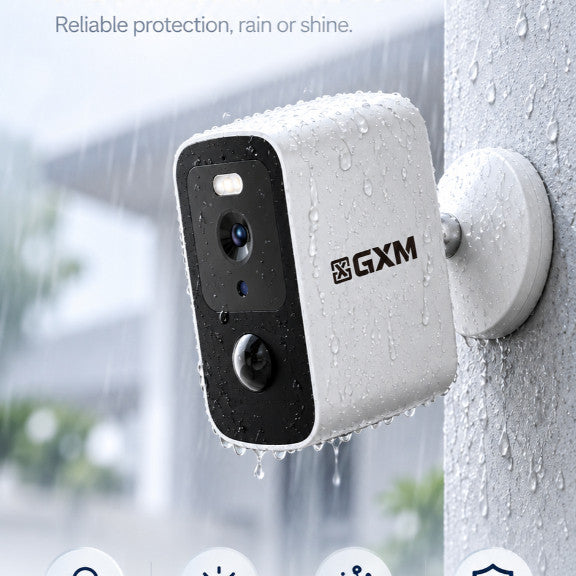 GXM GO5 4G LTE Security Wireless Camera 3K 5MP SIM Card Battery Powered AI Human Detection IP66 Outdoor No WiFi Required