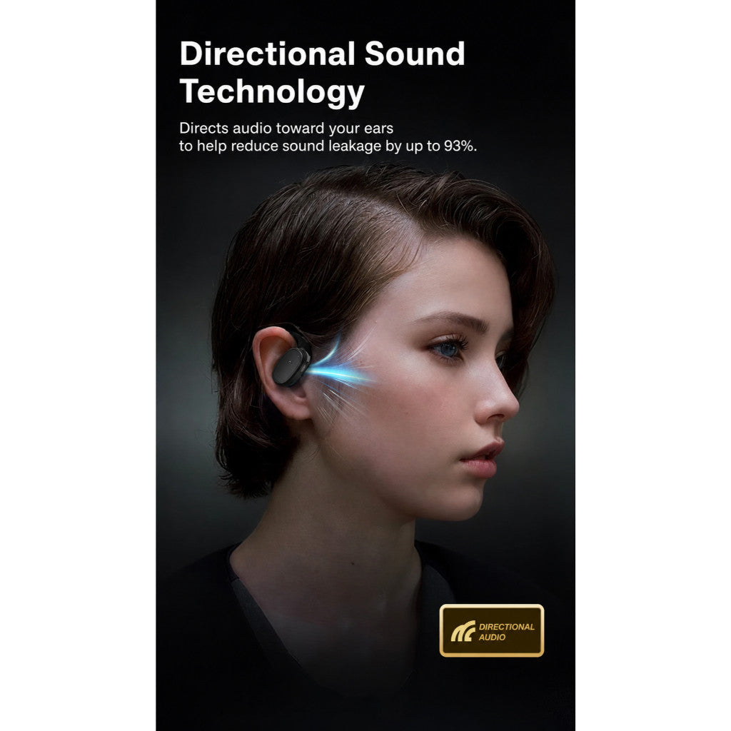 GXM V49 OWS Open-Ear Bluetooth 5.3 Earbuds, 8H Battery Life AI Noise Reduction IP54 Sports Wireless Earphone Earbuds