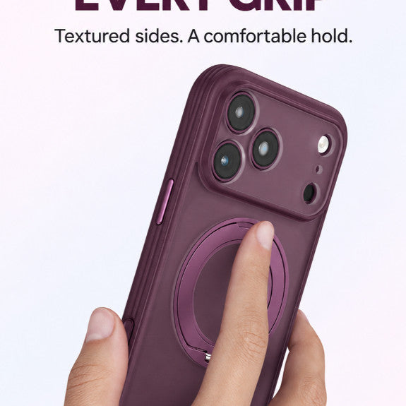 GXM Magnetic Ring 360° Rotating Stand Case for iPhone 17/18 Series CC Anti-Slip Grip Phone Cover Case