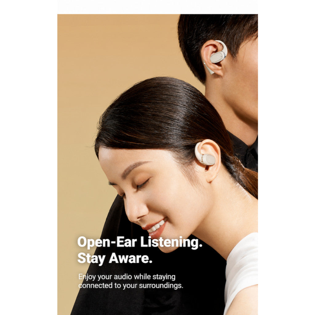 GXM V49 OWS Open-Ear Bluetooth 5.3 Earbuds, 8H Battery Life AI Noise Reduction IP54 Sports Wireless Earphone Earbuds