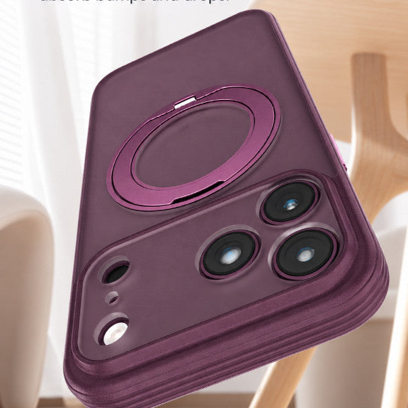 GXM Magnetic Ring 360° Rotating Stand Case for iPhone 17/18 Series CC Anti-Slip Grip Phone Cover Case