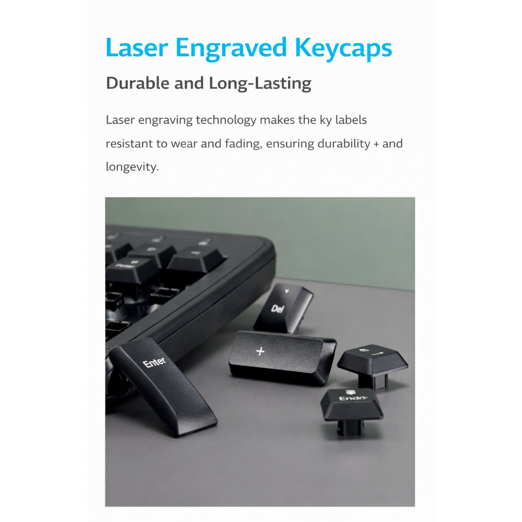 RAPOO NX1600 Wired Keyboard & Mouse Combo | Spill-Resistant Keyboard | 1000DPI Optical Mouse | USB Plug & Play