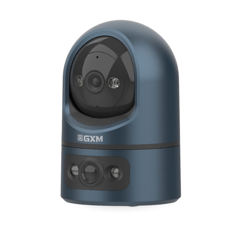 GXM P7 Dual Lens 2K Smart CCTV | 360° PTZ Auto Tracking | Fixed Wide View | Sound & Light Alarm | Dual-Band WiFi | Cloud