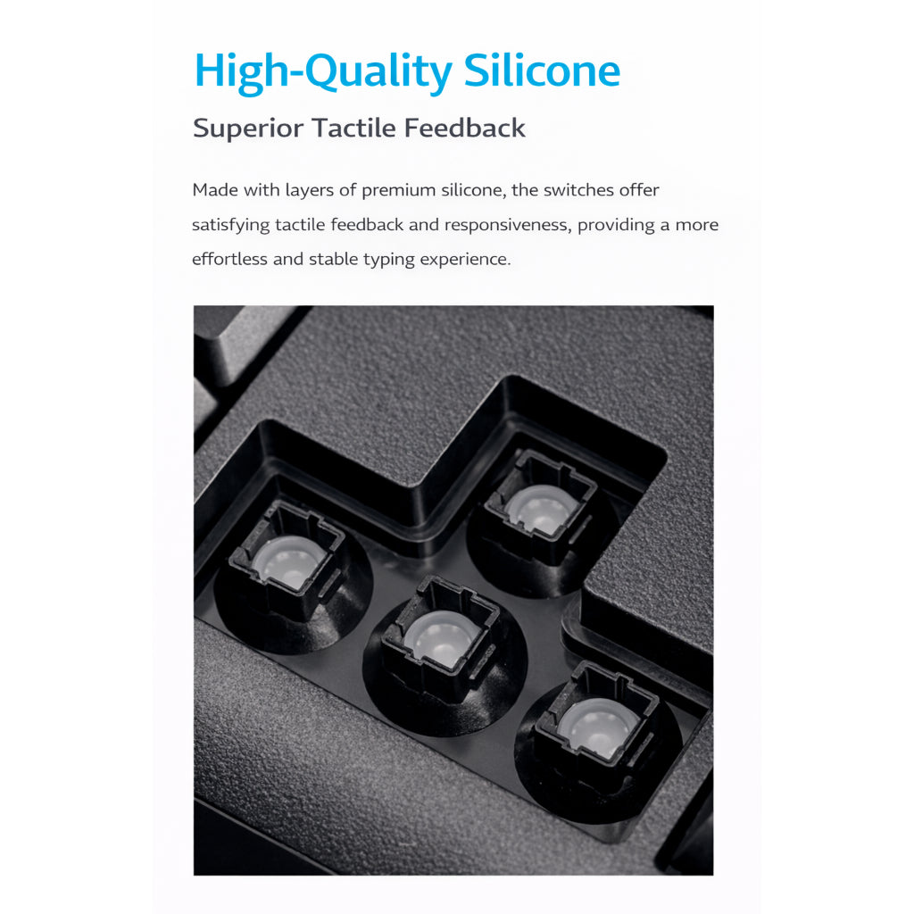 RAPOO NX1600 Wired Keyboard & Mouse Combo | Spill-Resistant Keyboard | 1000DPI Optical Mouse | USB Plug & Play