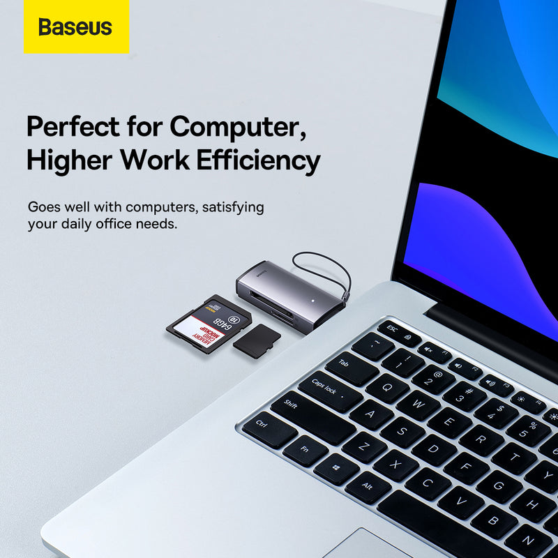 Baseus Lite Series USB-A & Type-C to SD/TF Card Reader SD TF USB 3.0 Card Memory Card 2 in 1 PC Laptop Smart Reader Adapter