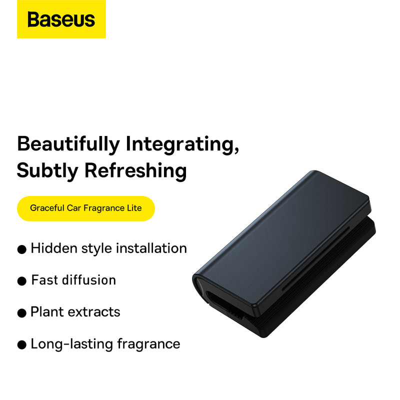 Baseus Graceful Car Fragrance Lite Magnetic Cover 60 Days Aromatic Freshness Aroma Plant Extracts -Black