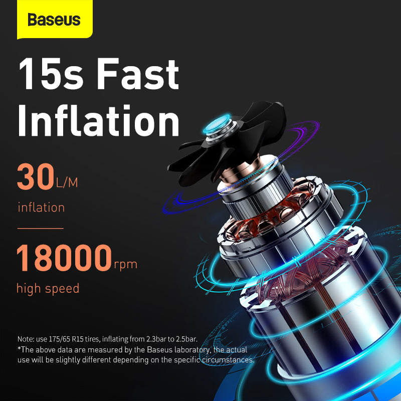 Baseus Mini Car Air Compressor 12V 150PSI Portable Car Tire Inflator Smart Digital Inflatable Pump For Car Bicycle Boat Air Pump