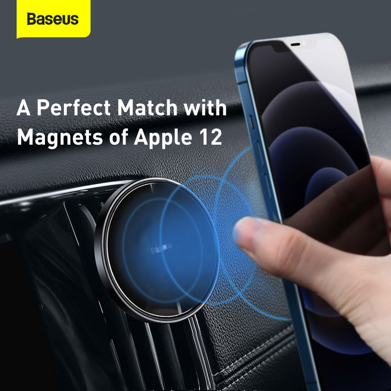 Baseus Magnetic 2 in 1 Universal Aircon Dashboard Air Vent 360 Degree Rotation iPhone 12 IOS Android Car Mount Holder Bracket