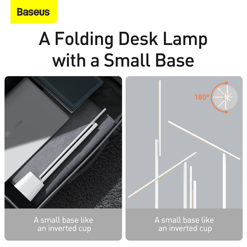Baseus Smart Eye Rechargeable Folding Reading Desk Lamp Eye Protection Three color Mode Adjustable Brightness Study LED Lamp
