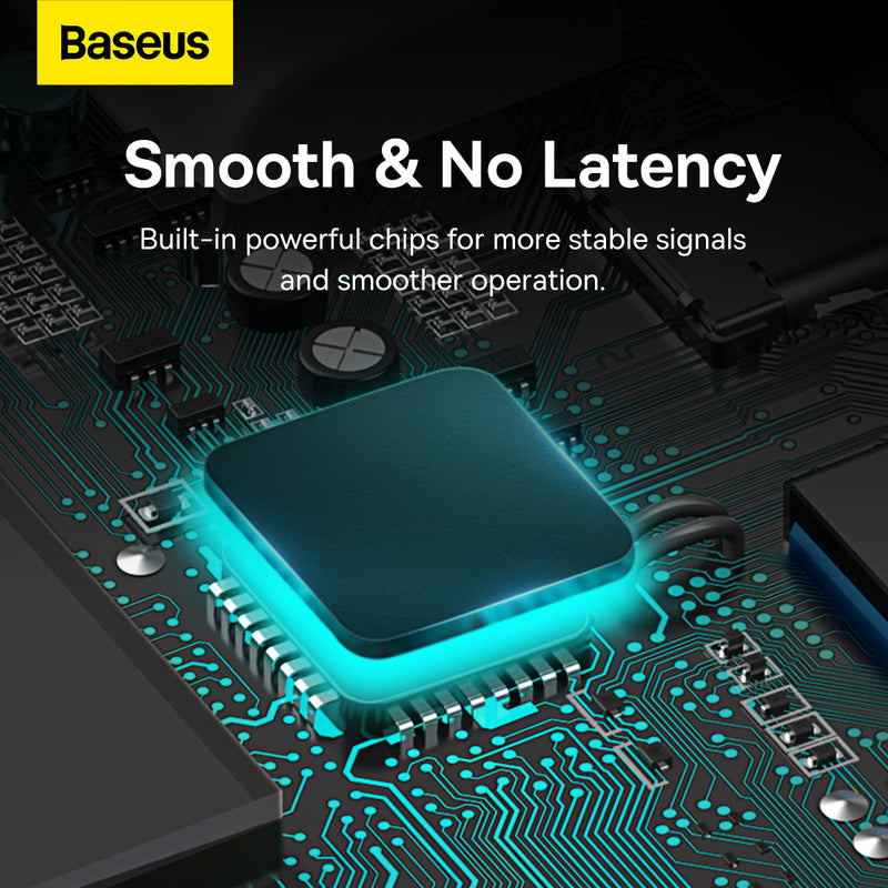 Baseus Lite Series 4-Port USB-A & Type-C Hub Adapter 5Gbps Data Transmission Plug and Play Windows macOS Linux Android IOS -Black