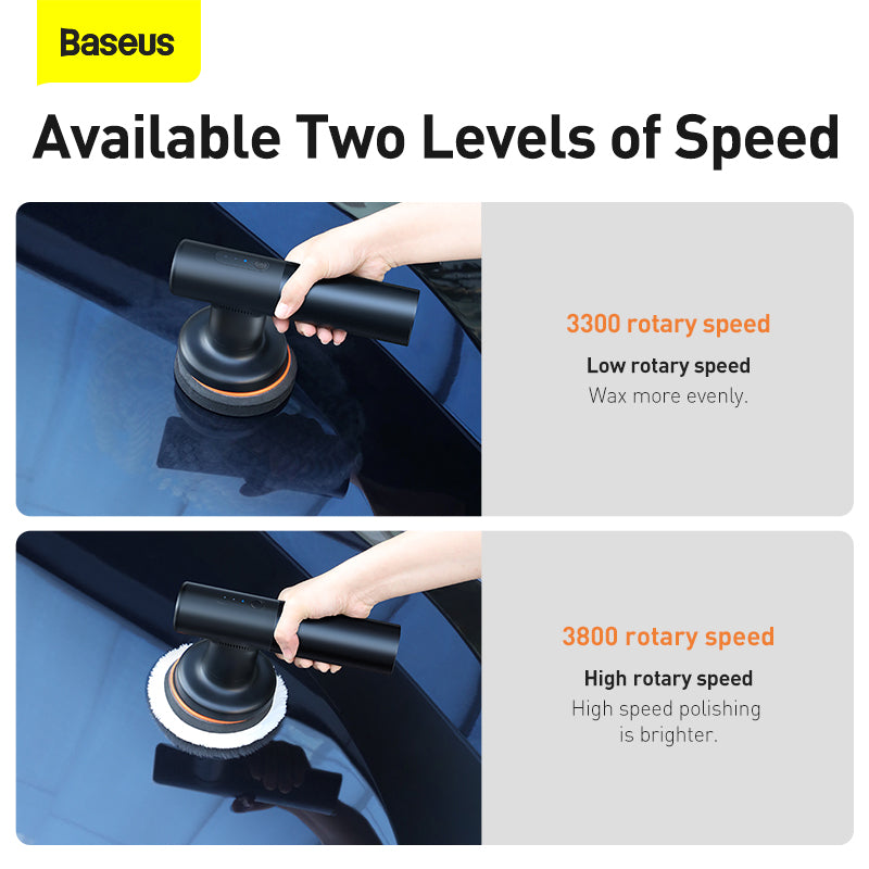 Baseus Car Polishing Machine cordless Electric Polisher 3800rpm Variable Speed Buffing Waxing Machine Waxing Tools Accessories