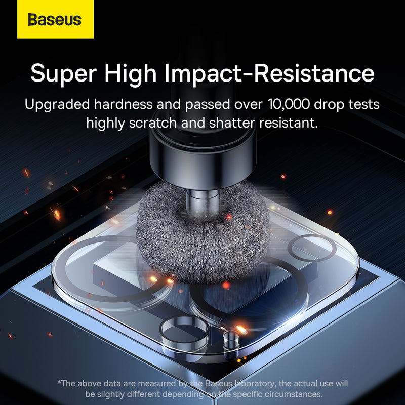 Baseus iP 14 0.3mm Full-Coverage Lens Film 2Pcs Clear Thin 8K Clarity High Transparency Impact Proof Protection Camera