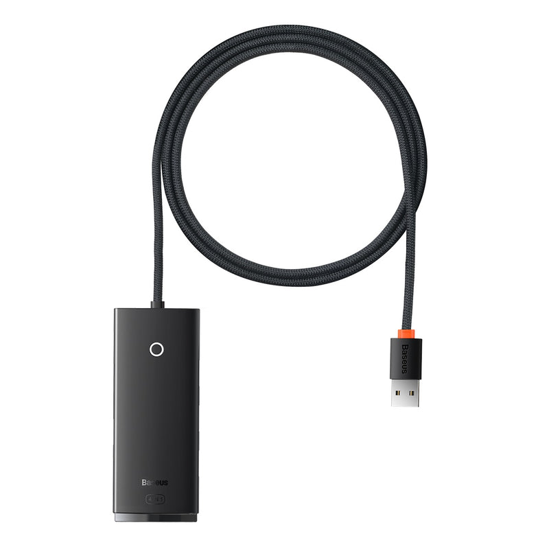 Baseus Lite Series 4-Port USB-A & Type-C Hub Adapter 5Gbps Data Transmission Plug and Play Windows macOS Linux Android IOS -Black