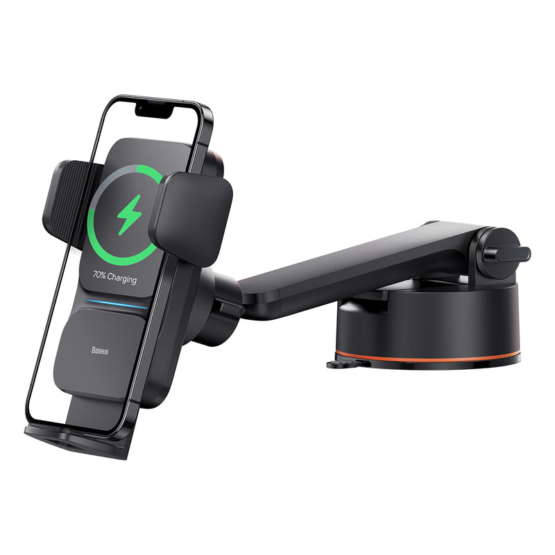 Baseus Wisdom Auto Alignment 15W Qi Fast Charging Wireless Dashboard Car Mount Holder Windscreen Suction Base Universal Wireless Car Charger