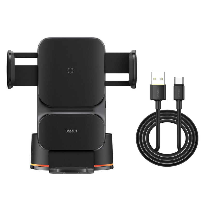 Baseus Wisdom Auto Alignment 15W Qi Fast Charging Wireless Dashboard Car Mount Holder Windscreen Suction Base Universal Wireless Car Charger