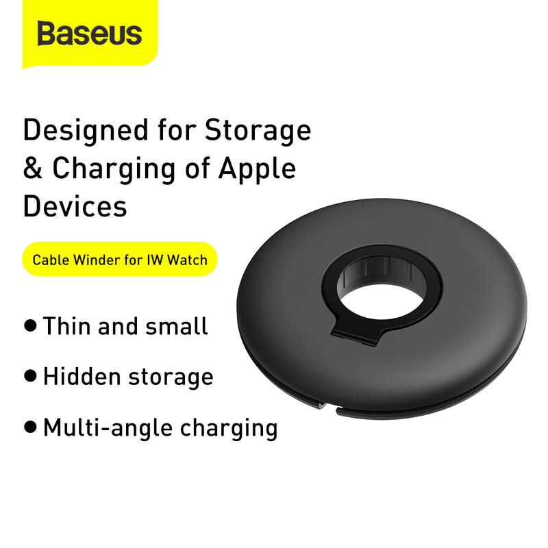 Baseus iWatch Planet Cable Organizer iWatch 1- 5 Series Portable Wire Storage Cable Winder Storage Box Container Ultra Thin Cable Winder For iWatch