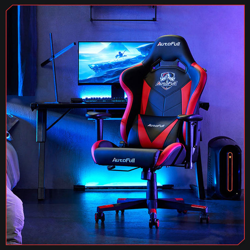 Autofull AF050 Ergonomic Racing Gaming Computer Office Study Chair-Red