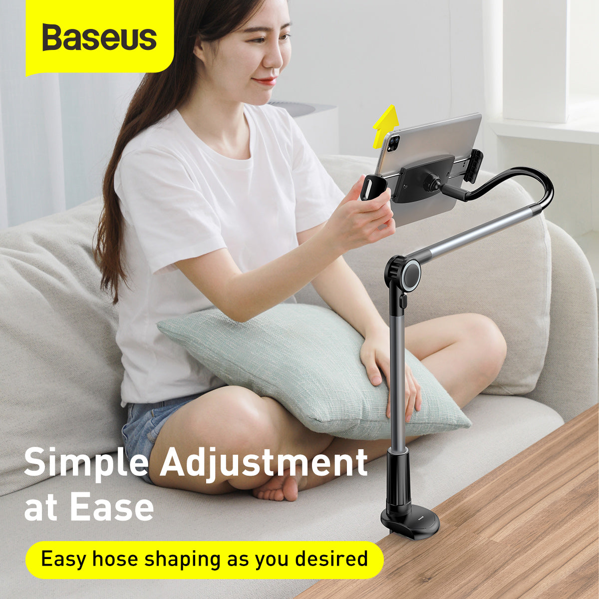 BASEUS Otaku PRO Phone Tablet Flexible Stand Holder Bracket Clamp Long Arms Mount Holder 4.7-12.9 inches