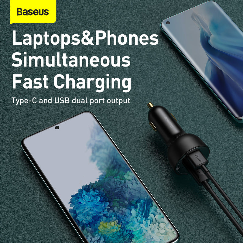 Baseus Superme 100W LED Car Charger PD Quick Charge QC 4.0 PD 3.0 USB Type-C Charger
