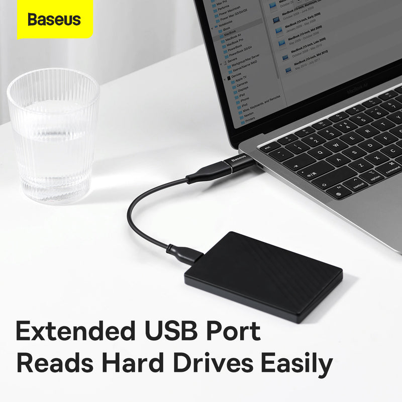 BASEUS OTG Adaptor USB to USB C Type-C to USB 3.1 Black Ingenuity Series Converter  Smartphone Phone Laptop Mouse Keyboard Harddrive Tablets