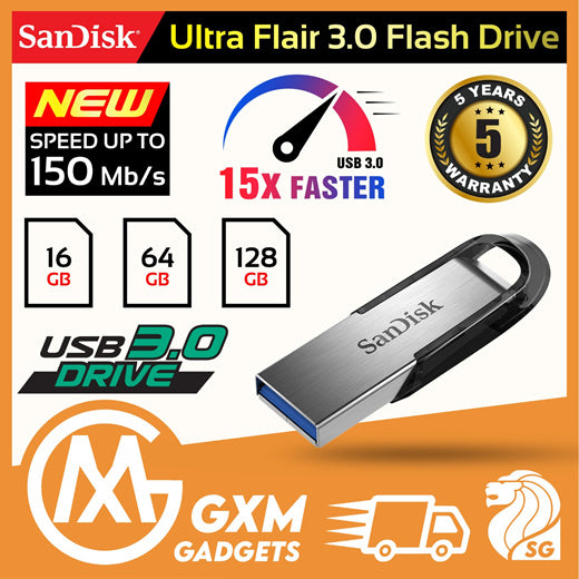 SanDisk Ultra Flair USB 3.0 Flash Drive Speed up to 150MB/s** 16GB 32GB 64GB 128GB 256GB SanDisk Secure Access Rescue Pro File Recovery Software Memory Thumb Drive