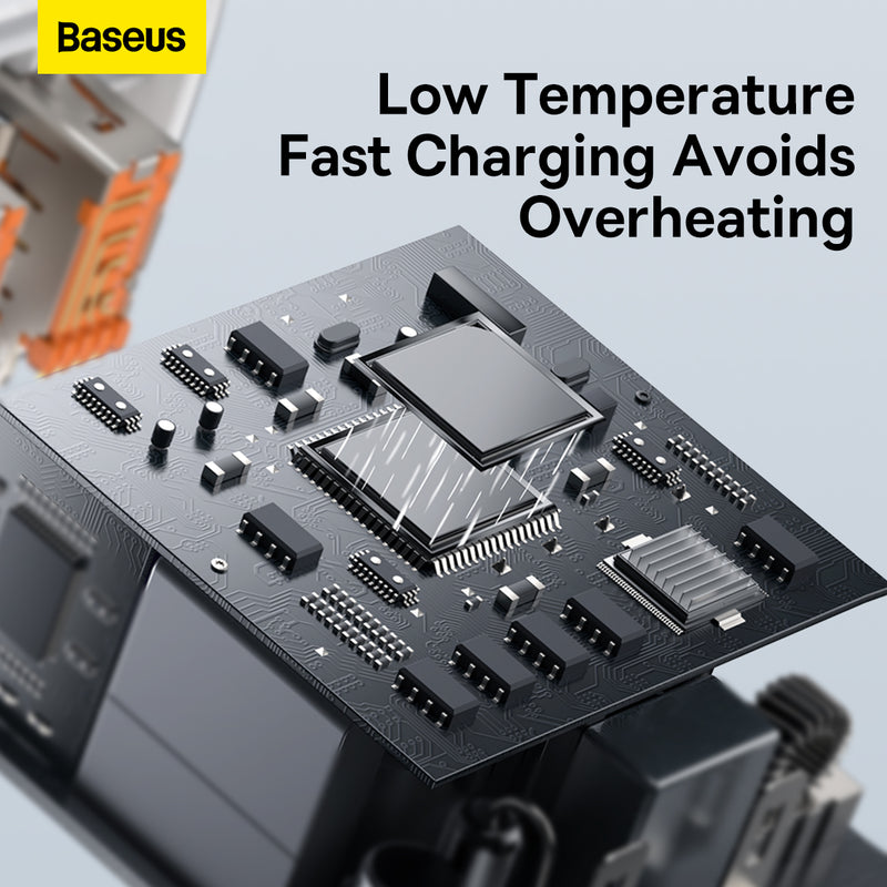 Baseus 30W Wall Charger Plug USB Type C Compact Fast Charger 2U+C Charging Plug UK 3 Pin Adapter Safety Mark
