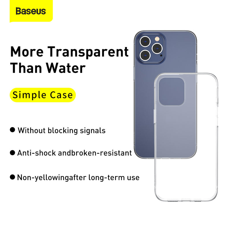 Baseus Simple iPhone 12 Pro 12 Pro Max Casing Back Case Anti Shock Anti Impact Case TPU Casing