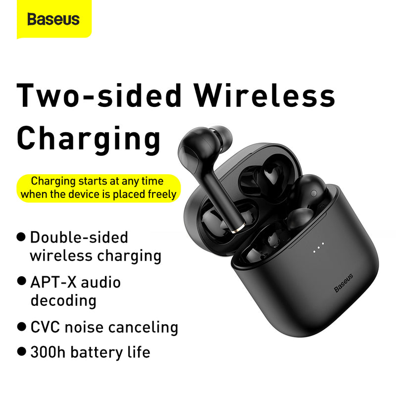 Baseus Encok W06 True Wireless Bluetooth 5.0 Noise Canceling Earbuds Earphone Headset Wireless Charge Ergonomic Touch Sensor IP55 Sweatproof Earbuds