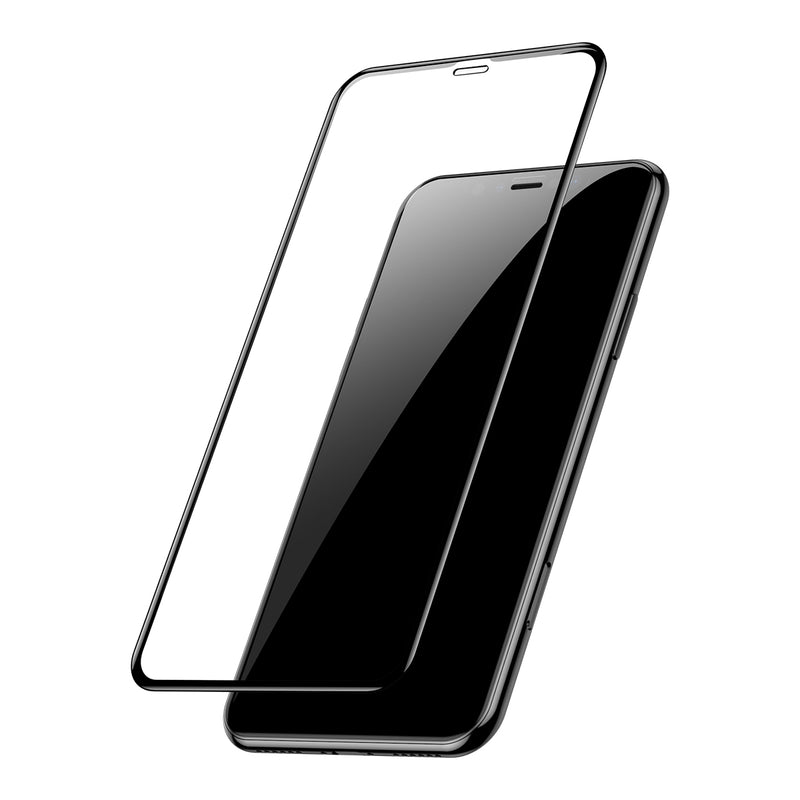 Baseus iPhone 11/11 Pro/11 Pro Max Full Screen Glass Screen Protector 2 Pcs Set 0.3mm HD Clear Anti Fingerprint 9H Hardness Tempered Glass