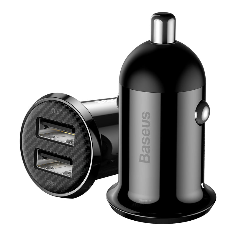 Baseus Grain Pro 4.8A Car Charger Dual USB Charger 12-24V Car Models