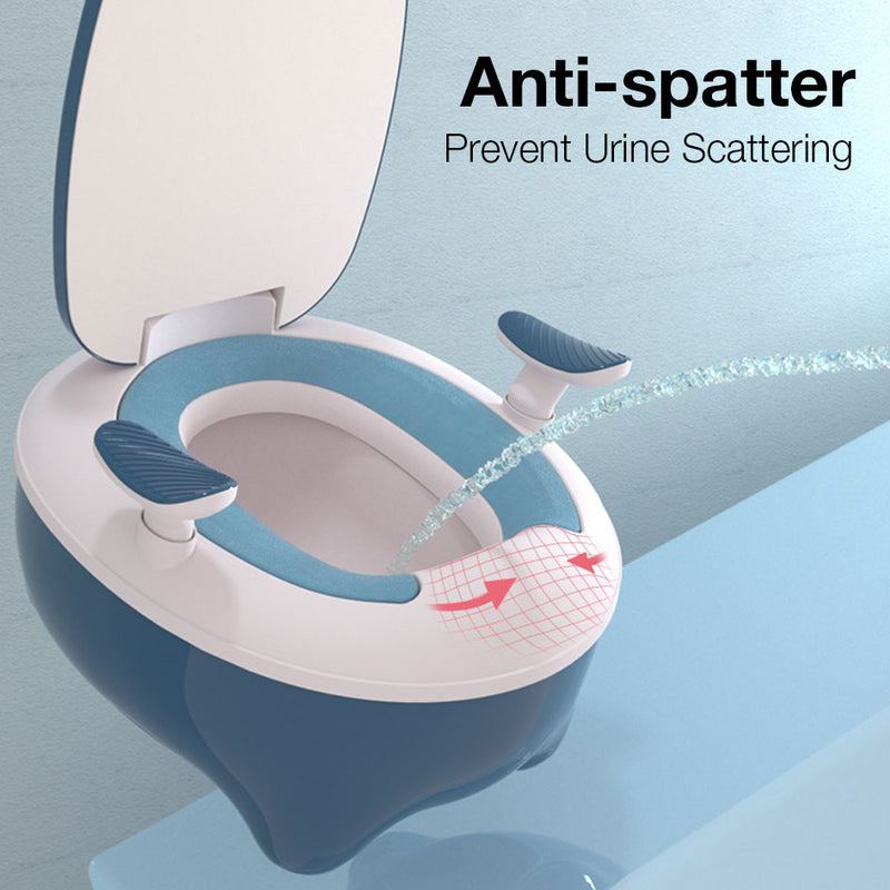 Kids Toilet Training Potty Seat PP Material High Quality Non-slip Sturdy Armrest Backrest Design