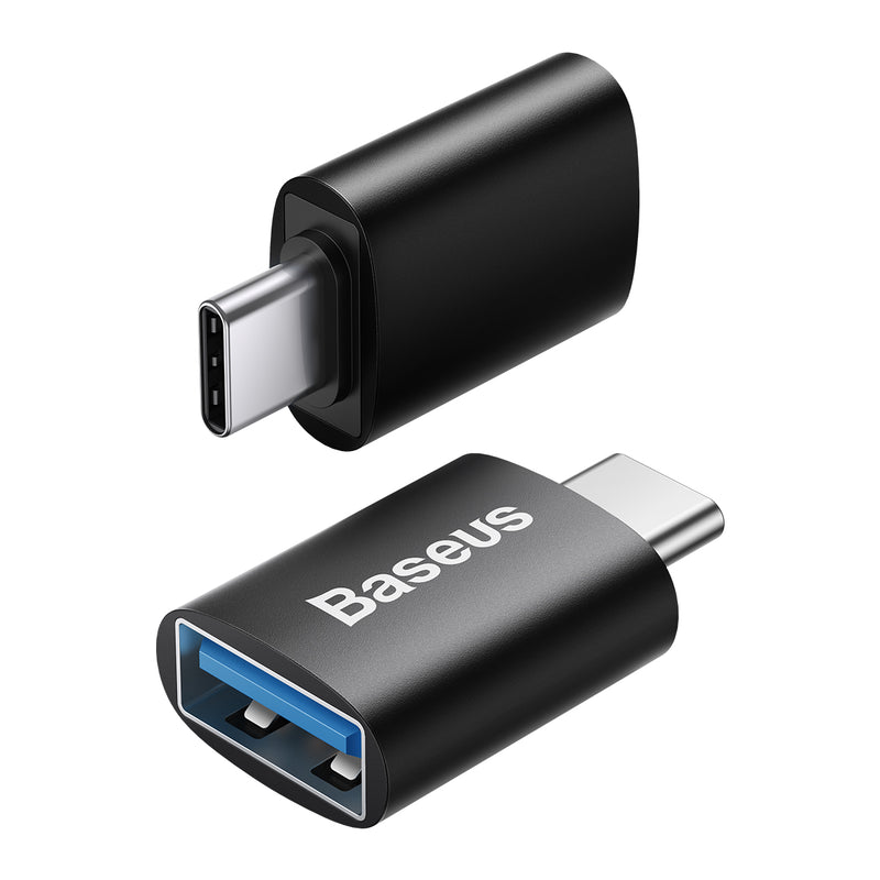 BASEUS OTG Adaptor USB to USB C Type-C to USB 3.1 Black Ingenuity Series Converter  Smartphone Phone Laptop Mouse Keyboard Harddrive Tablets
