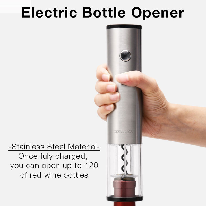 Circle Joy 4 in 1 Automatic Wine Opener Set Gift Package Red Wine Bottle Stopper Stainless Steel Wine Pourer Decanter