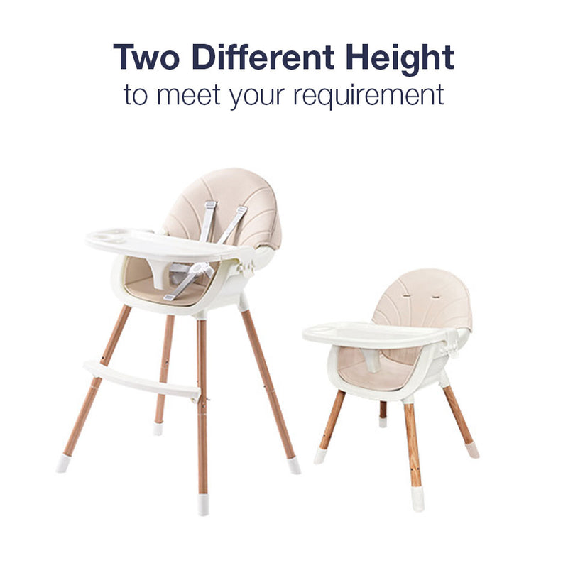 Baby Dining Chair 2 Dining Playing Feeding Parenting Dual Height Adjustable Food Tray Extra Safety System PU Seat Baby Chair