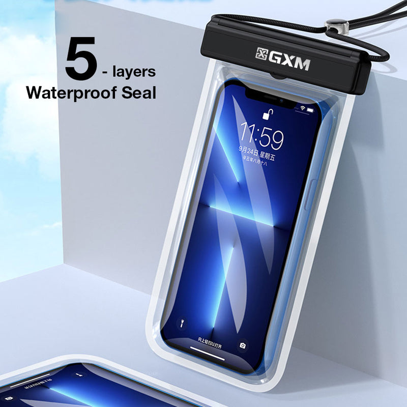 GXM Waterproof Phone Case Bag Sensitive Touch IPX8 Waterproof Up to 7.2" Phones Swimming Snorkeling Surfing Beach Iphone Samsung OPPO Xiaomi Huawei LG
