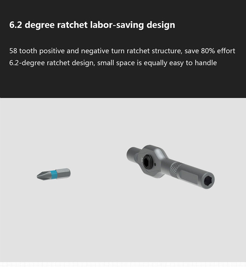 DUKA RS1 24 In 1 Multi-purpose Ratchet Screwdriver S2 Magnetic Bits Tools Set DIY Household Repair Tool