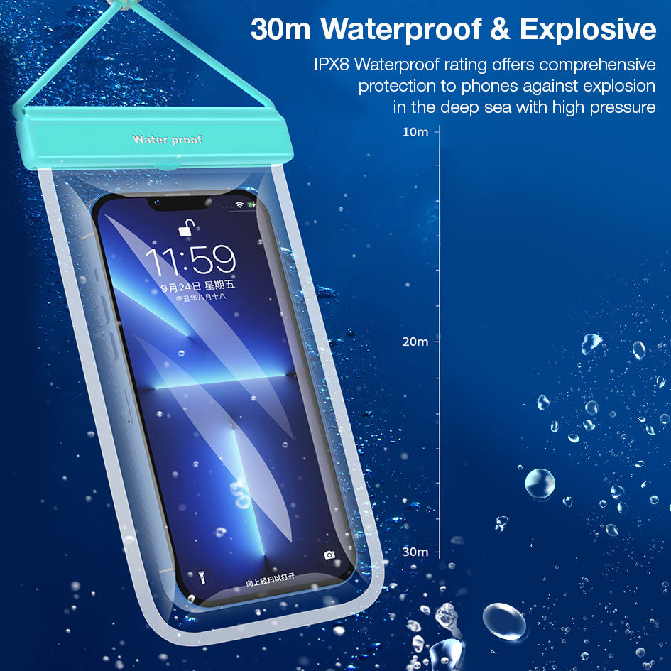 GXM Waterproof Phone Case Bag Sensitive Touch IPX8 Waterproof Up to 7.2" Phones Swimming Snorkeling Surfing Beach Iphone Samsung OPPO Xiaomi Huawei LG