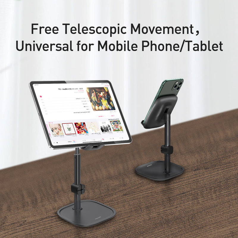 Baseus Telescopic Youth Adjustable Height Angle Universal Mobile Phones Tablet Holder Stand Strong Durable Anti Hunchback Fit 4-12.9Inch Light Weight Holder