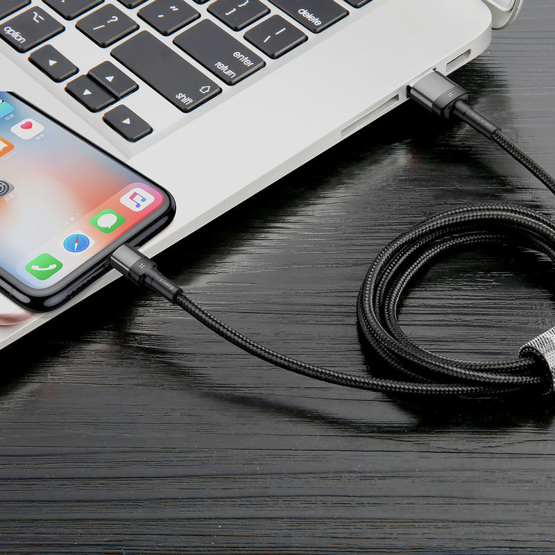 Baseus Cafule IOS lightning 2.4A/1.5A Quick Charging Date Cable Mobile Phone iPad Tablet Durable Anti Breaking Double Sided USB Charging Cable