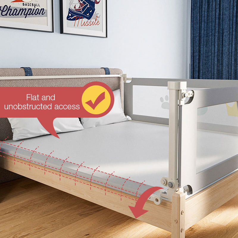 Baby Safety Bed Guard Bedrail Bed Guard Kids Safety Gate Barrier Sturdy Stable Single Sided Lifting Operation Baby Bed Guard Protection